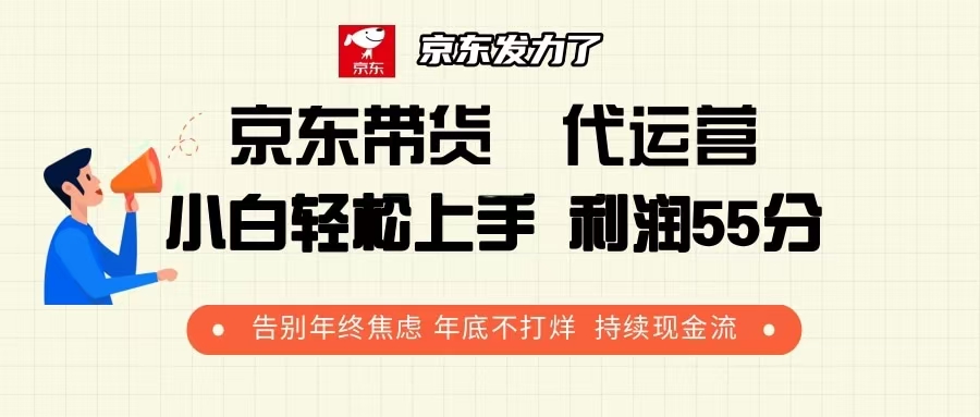 （13833期）京东带货 代运营 利润55分 告别年终焦虑 年底不打烊 持续现金流-惠卡乐引流中心