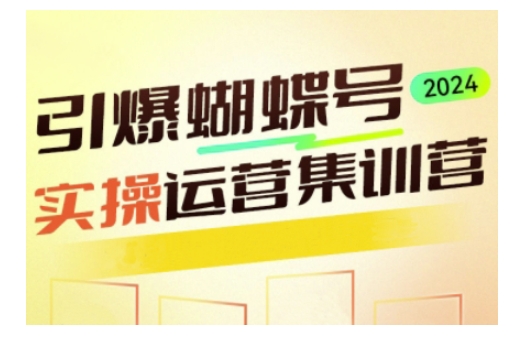 引爆蝴蝶号实操运营，助力你深度掌握蝴蝶号运营，实现高效实操，开启流量变现之路-惠卡乐引流中心