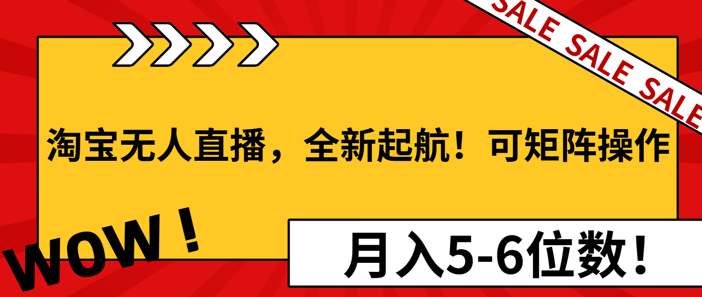 （13946期）淘宝无人直播，全新起航！可矩阵操作，月入5-6位数！-惠卡乐引流中心